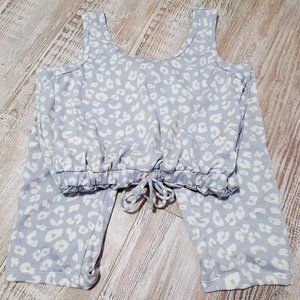 Jumpsuit grey animal print